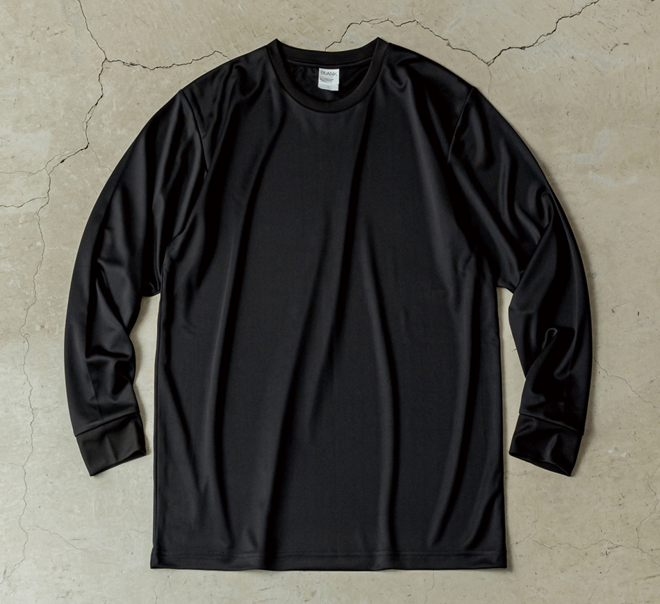 BL0101(26101)｜Active DRY Long Sleeve T-shirt 2 BLACK