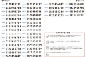 番号フォント